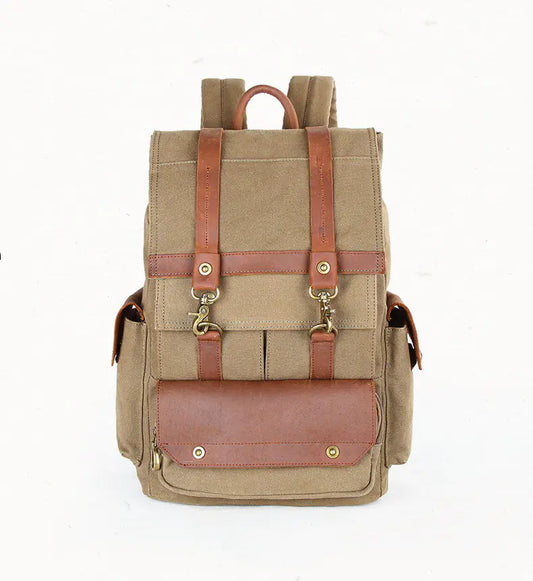 Vintage Crazy Horse Leather Canvas Bag in Seven Colors
