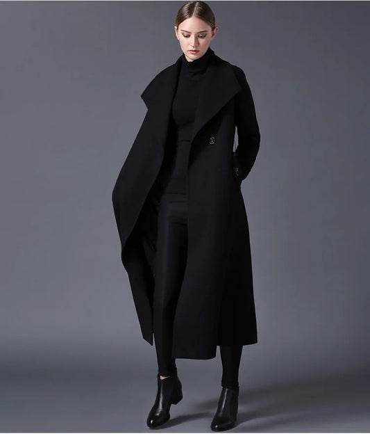 Chic Winter Wool Trench Coat