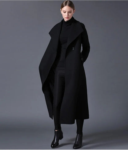 Chic Winter Wool Trench Coat