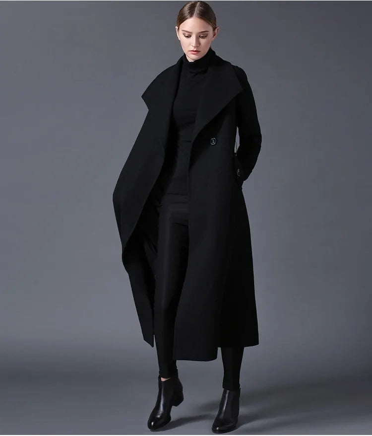 Chic Winter Wool Trench Coat