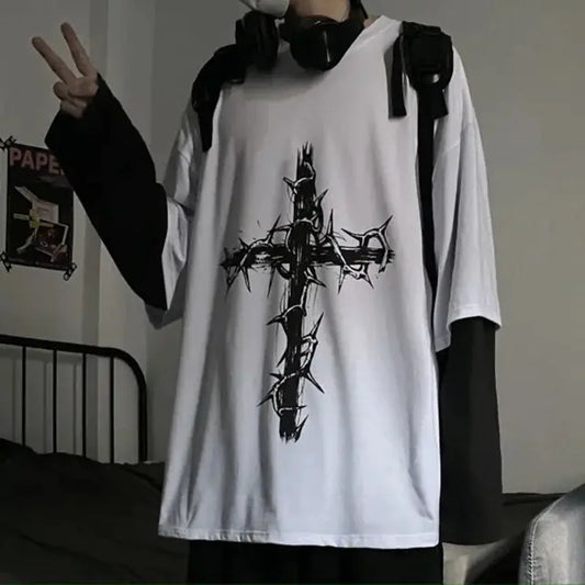 Men's Y2K Anime Oversized Tee