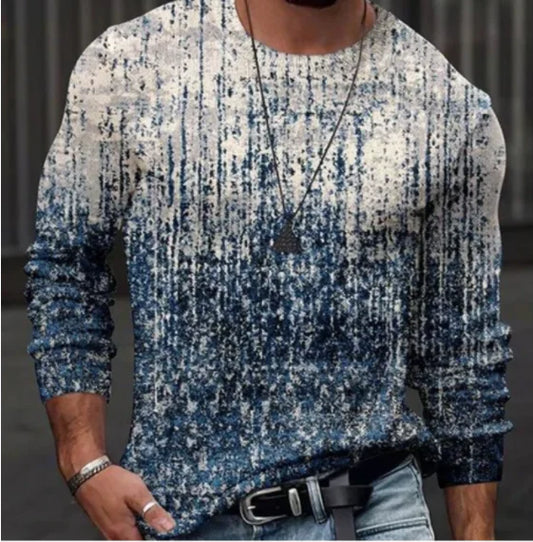 Men's Stylish Camo Long Sleeve Shirt