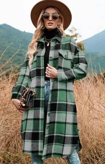 Chic Slit Lapel Coat