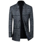Elegant Plaid Wool Coat