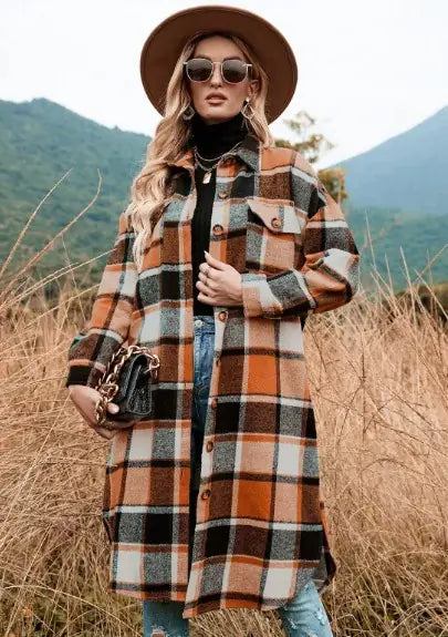 Chic Slit Lapel Coat