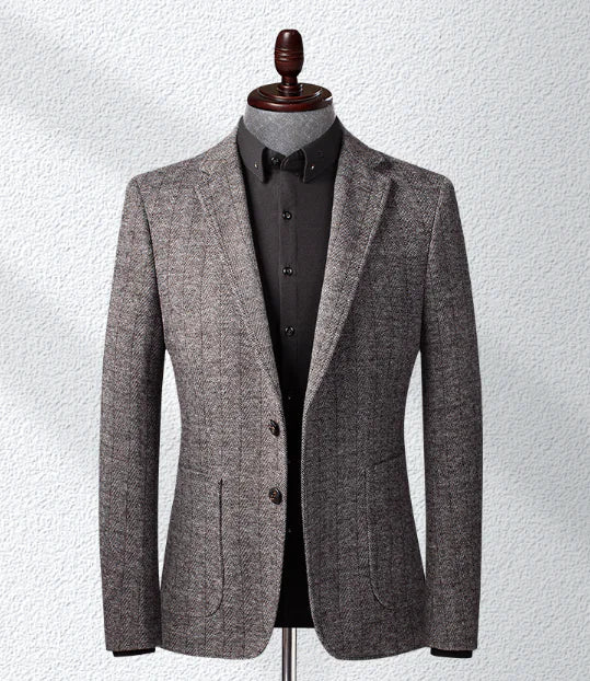Elegant Plaid Wool Coat