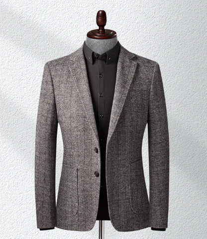 Elegant Plaid Wool Coat