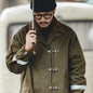 Reflective Striped Mid-Length Coat for Men