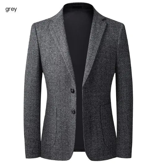 Elegant Plaid Wool Coat