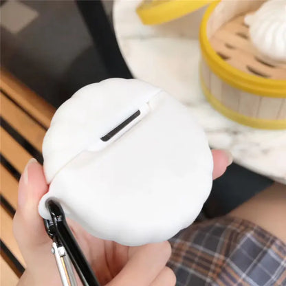 Creative 3D Dumpling AirPods Case with Keychain