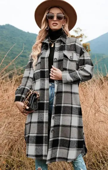 Chic Slit Lapel Coat