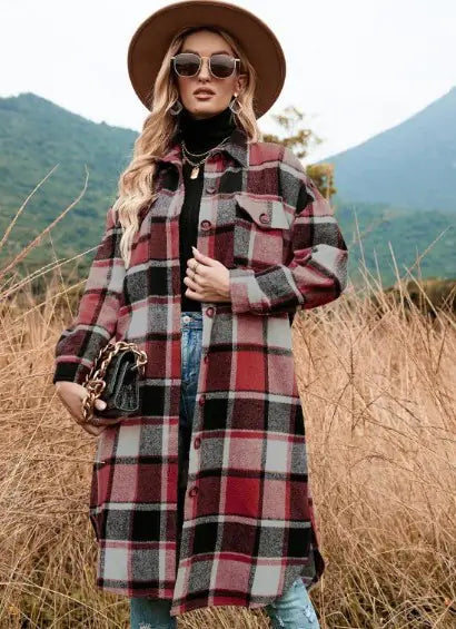 Chic Slit Lapel Coat